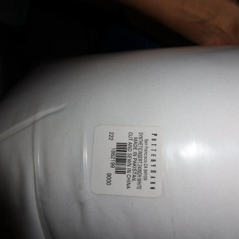 Pottery Barn Faux Mink Pillow Cover & Insert [Euro Size, 24x24] **NWT** - Picture 6 of 10